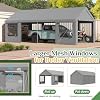 erommy 12x24 gray heavy duty carport product image 4