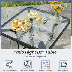 erommy 40 inch black patio bar table product image 4