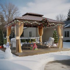 EROMMY 12X14 Hardtop Gazebo with Metal Roof