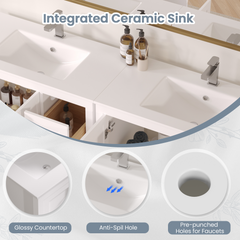 36-inch white bathroom vanity product image 4
