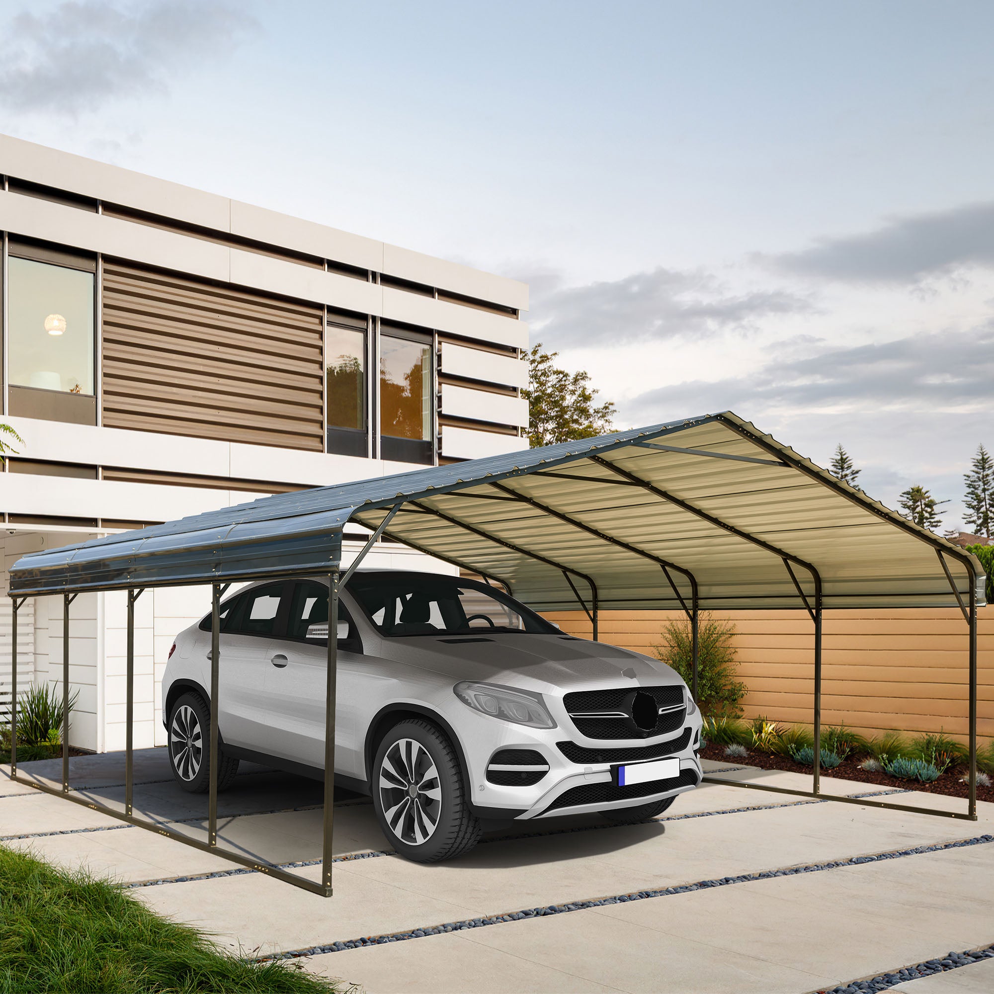 20x20 Carport 20X20 Membrane Structuur Metaal Carport Kit Auto Garage 20x20 carport 20x20 membrane structuur metaal carport kit auto garage