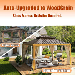 EROMMY 12X14 Hardtop Gazebo with Metal Roof