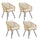 4 PCS<br/>Beige/White