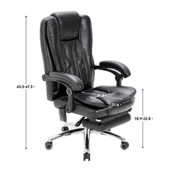 EROMMY Executive 3D Massage Chair with Lumbar Support High Back with Kneading and Vibration, Black