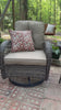 EROMMY 3 Pieces Patio Swivel Glider Chairs - Khaki