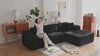 EROMMY 106 inch Cloud Sectional Couch with Chaise Lounge for Living Room, Corduroy Fabric, Beige