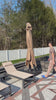 EROMMY 10 x 13 Outdoor Large Offset Umbrella - Brown