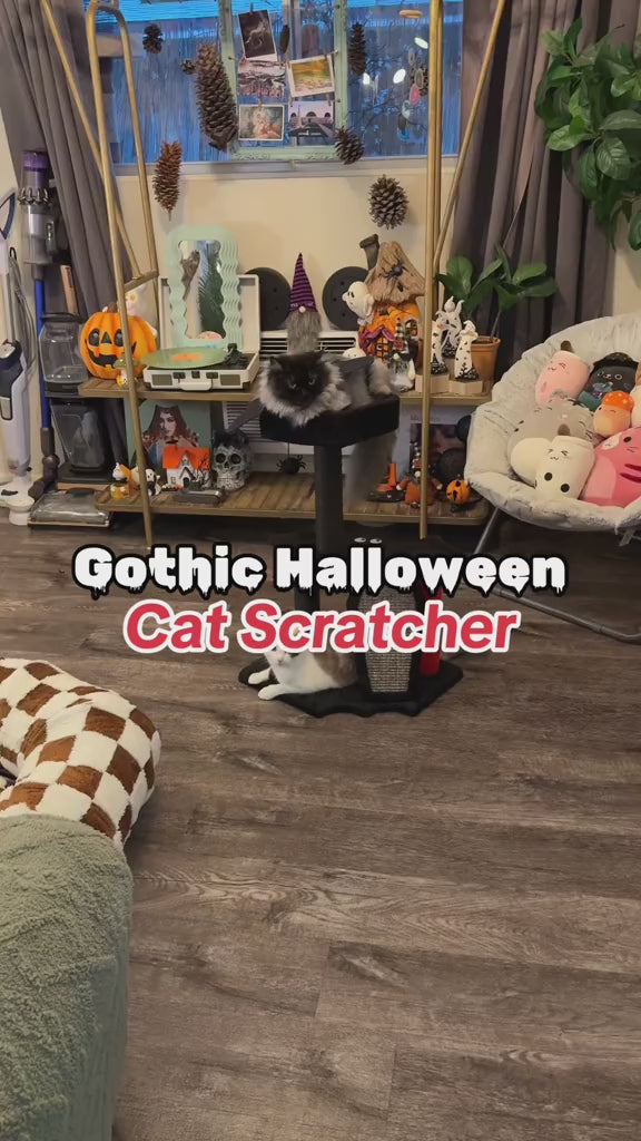 EROMMY Black Cat Tree Gothic Style