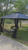Outdoor Patio Gazebo 10'x13' with Double Curved Roofs, Heavy Duty Party Tent & Shelter, Mosquito Nettings and Privacy Screens patio canopy outdoor waterproof for Backyard, Garden, Lawn, Grey