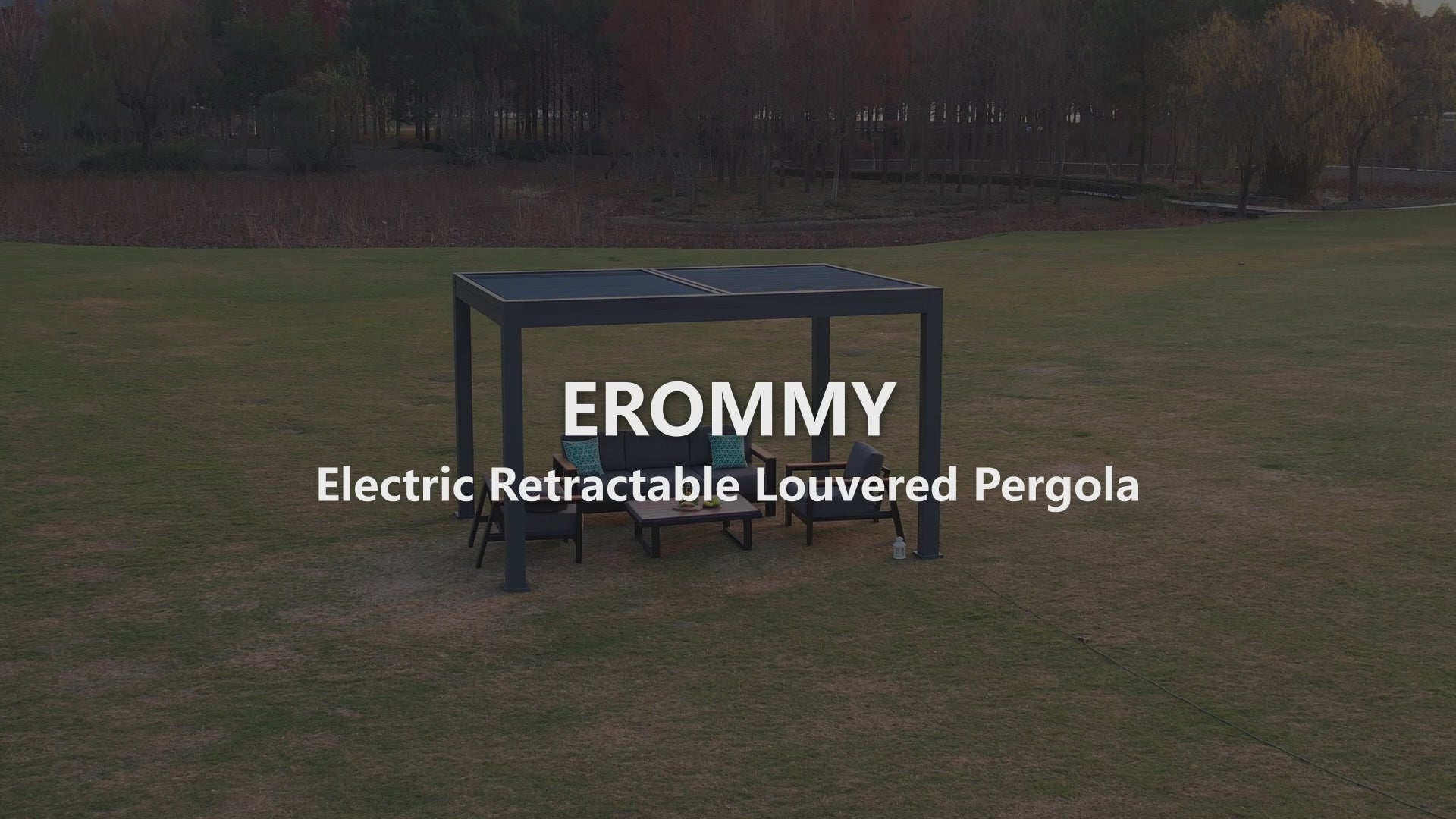 EROMMY 10x13 Smart Electric Pergola with Movable Louvers