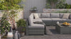 EROMMY 7 Pcs Outdoor Rattan Furniture Set with Coffee Table, Wine Red